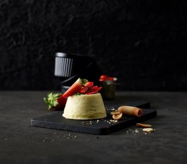 suesse kueche frischkaeseflan mit erdbeersalat 010218